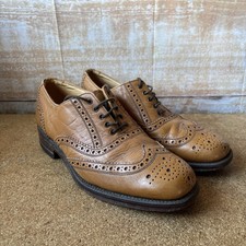 VINTAGE PENN & SIMMONS NORTHAMPTON LEATHER BROGUES SHOES 6.5 Made In England