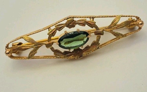 Antique 10k gold brooch - antique,