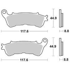 PAIR OF BRAKE PADS 828HS 828