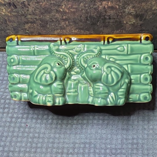 Vintage green brown ceramic - vintage,