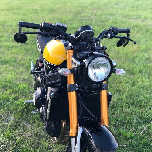 Black motorcycle round - black,