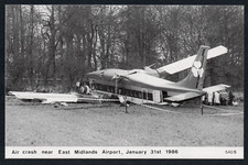 Postcard Leicestershire aviation disaster East Midlands Airport air crash 1986