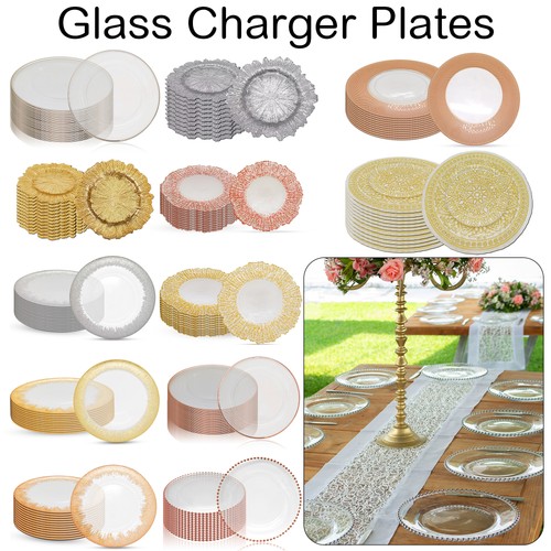 Glass charger plates inch - charger,