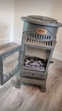 Gas Fire Heater Calor Provence Portable Flueless Fire in Brown incl gas bottle