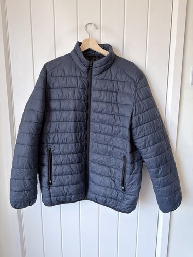 Man navy blue padded puffer - man,