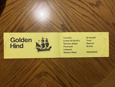 British Rail Carriage Window Sticker - GOLDEN HIND