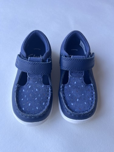 Clarks blue suede polka dot - suede,