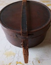 Vtg Antique Collar Box Brown