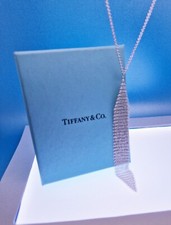 TIFFANY & CO SOLID STERLING SILVER ELSA PERETTI TASSLE / TASSEL NECKLACE MINT