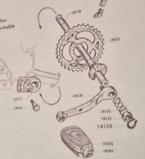 Pedal Crank shaft for SP50 SPR50 NOS Motobecane Special Rare Vintage Moped