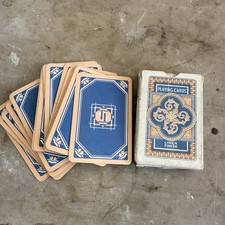 VINTAGE LINEN FINISH GOLD EDGE BOXED PLAYING CARDS.