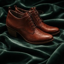 Womens Brogues Retro Block