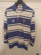 Vintage Cotton Oxford Sale Div 1  Winners Rugby Union 1996 Squad Signed J Size M