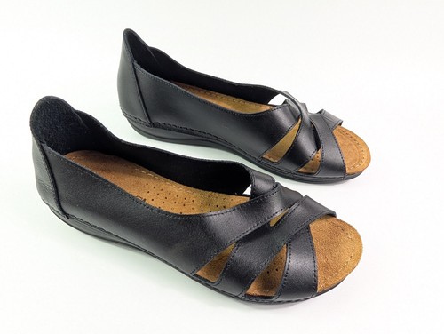 Pavers black leather sandals - pavers,