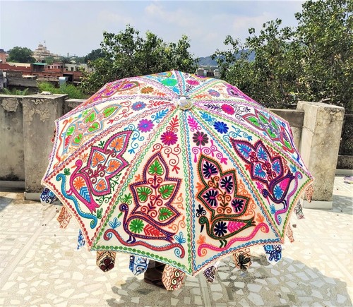 Peacock garden parasol - garden,