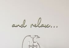 Large and relax... Word For Bathroom Lounge Bedroom Decor Sign Wall Plaque Decor