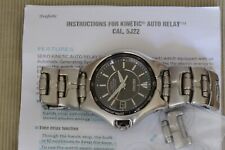 Seiko vintage sapphire crystal  kinetic auto relay mens watch 5J32-OAEO