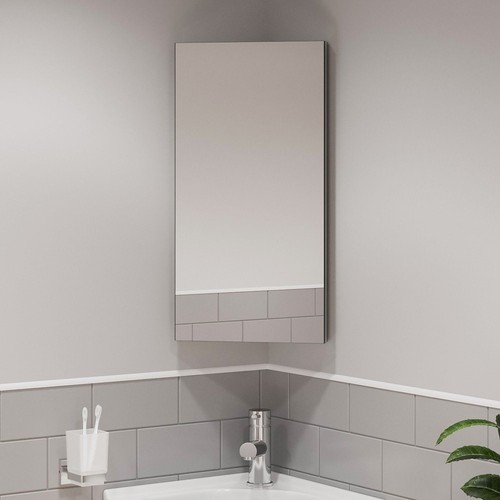 Corner bathroom mirror cabinet - bathroom,
