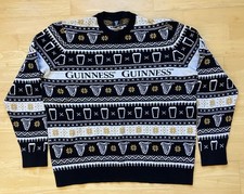 2XL 50" inch chest - Guinness Stout Beer Ugly Christmas Jumper Sweater Xmas XXL