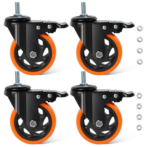 Heavy duty castors m12 - heavy, thread