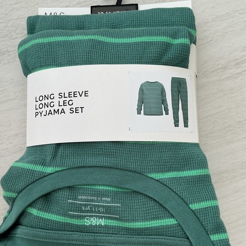 Boys green striped waffle - green,