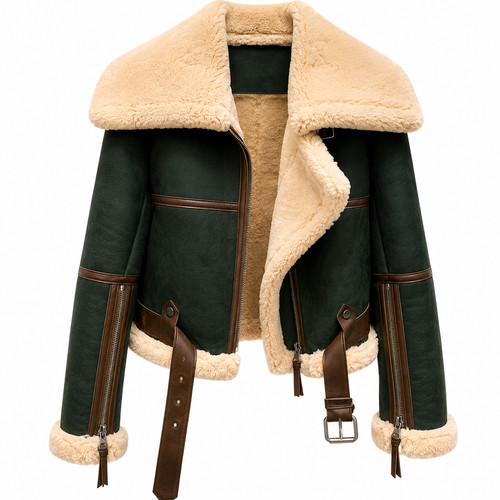 Women green genuine lambskin - genuine,