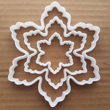 Snowflake Ice Shape Cookie Cutter Dough Biscuit Pastry Fondant Sharp Stencil