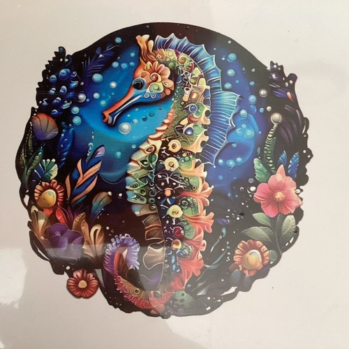 Wooden seahorse puzzle - wooden,