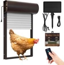 CISSIYOG Automatic Chicken Coop Door, Automatic Chicken Door Solar Powered