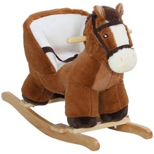 Kids Rocking Horse Ride On Lamb Unicorn with Safety Belt Sound Toddler 1-4 Years