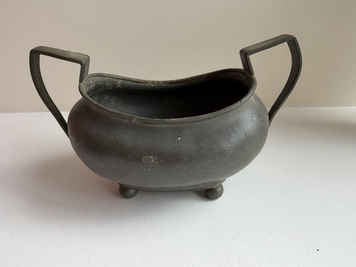 Vintage pewter footed bowl - pewter,