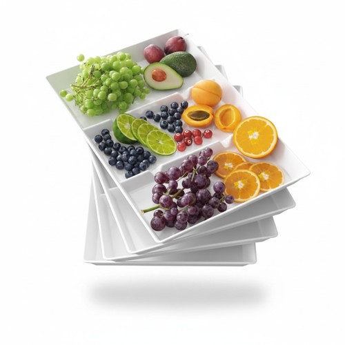Plastic divided serving - plastic,