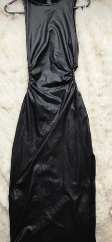Shein black faux - , leather