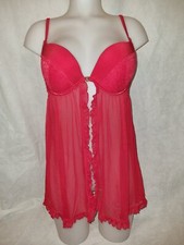 Gorgous Red Push-up underwired sexy babydoll chemise dress Size 36D (TV)