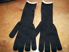 Arco stockinette gloves knitwrist black white trim X 6 pairs medium to large