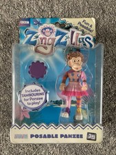BBC Zingzillas Panzee Posable Figure With Tambourine Boxed