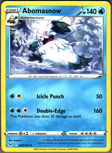 Abomasnow 043 196 uncommon - 043/196,