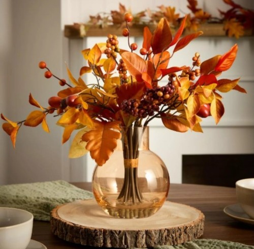 Harvest glass vase with - glass,