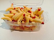 4 Maggot Fly Fishing Wet Trout Flies ,Size 10 Deadly