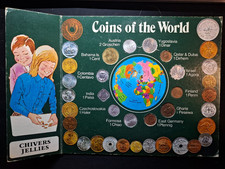 Vintage 1971 Chivers Jellies "Coins of the World"  -  Cadbury Schweppes Food