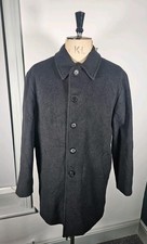 Lauren Ralph Lauren Men's Large Pea Coat Wool Blend Vintage Black 90's 