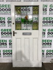 1930S STAINED GLASS FRONT DOOR