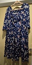 Hell Bunny St Tropez 50s Dress 5XL UK Size 24 Nautical Plus Size