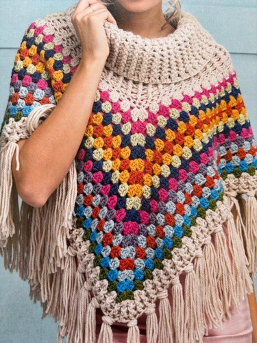 Gorgeous boho poncho vintage - boho,