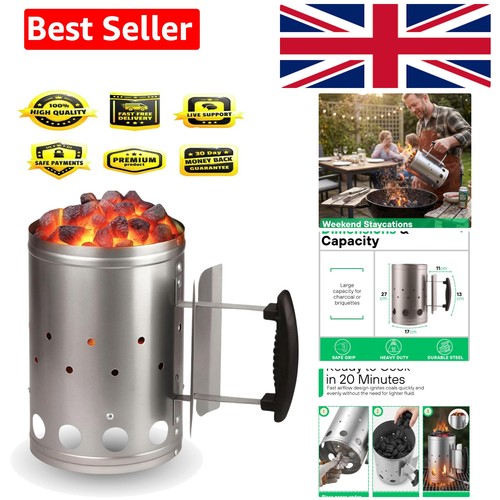 Heavy duty bbq chimney - duty, starter