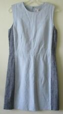 GAP DRESS Linen Cotton Tunic Shift Baby Blue Denim Festival Boho 1960s Sz 8 NEW