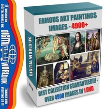 Classic Famous Art Painting Images in 1 DVD, 4900+ Images, Van Gogh, Picasso DVD