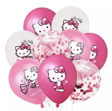 15 Pcs 12” Hello Kitty Balloons, Birthday Party Decorations UK