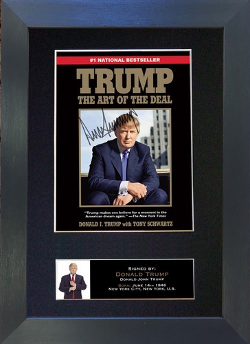 Donald trump signed autograph - signed,