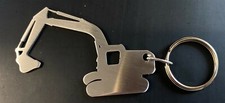 DIGGER JCB CRAIN STAINLESS STEEL KEYRING 